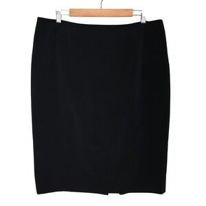 Laura Women's Skirt Pencil Straight‎ Career Stretch Black Lined 14